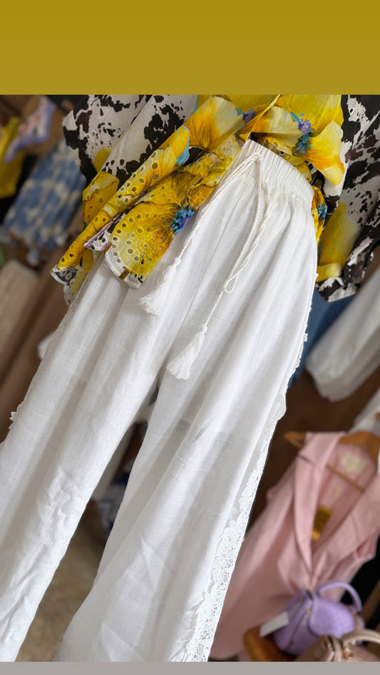 Lace Details Pants