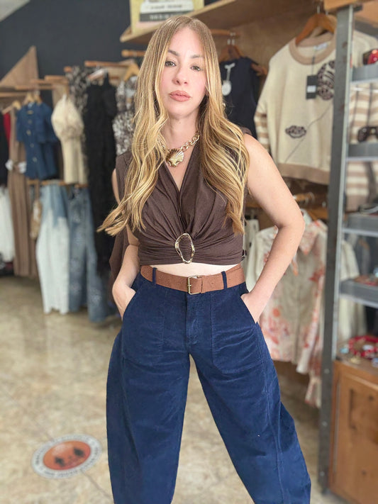 Velvet Barrel Pants