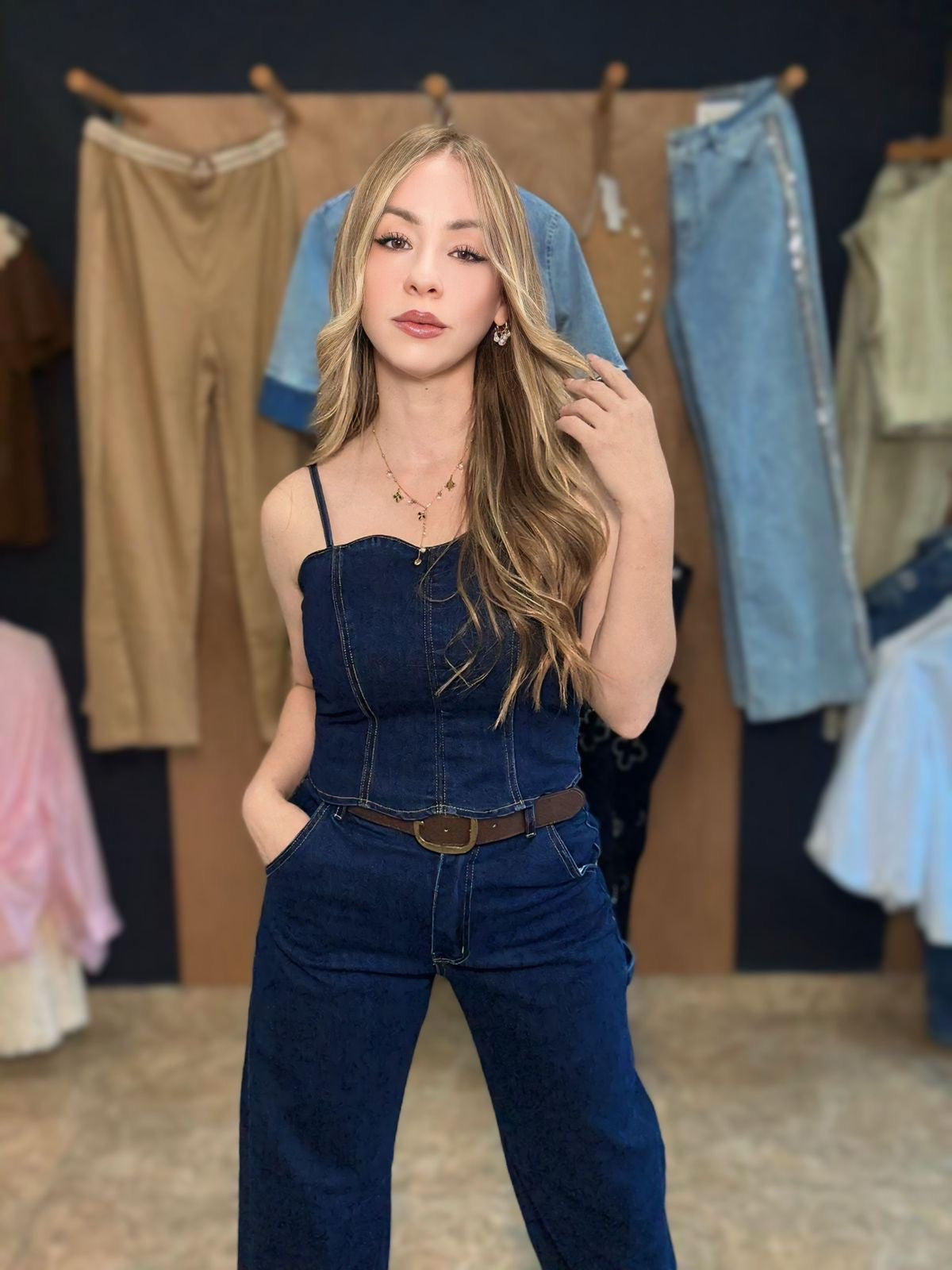 Denim stechy set (incluye correa)