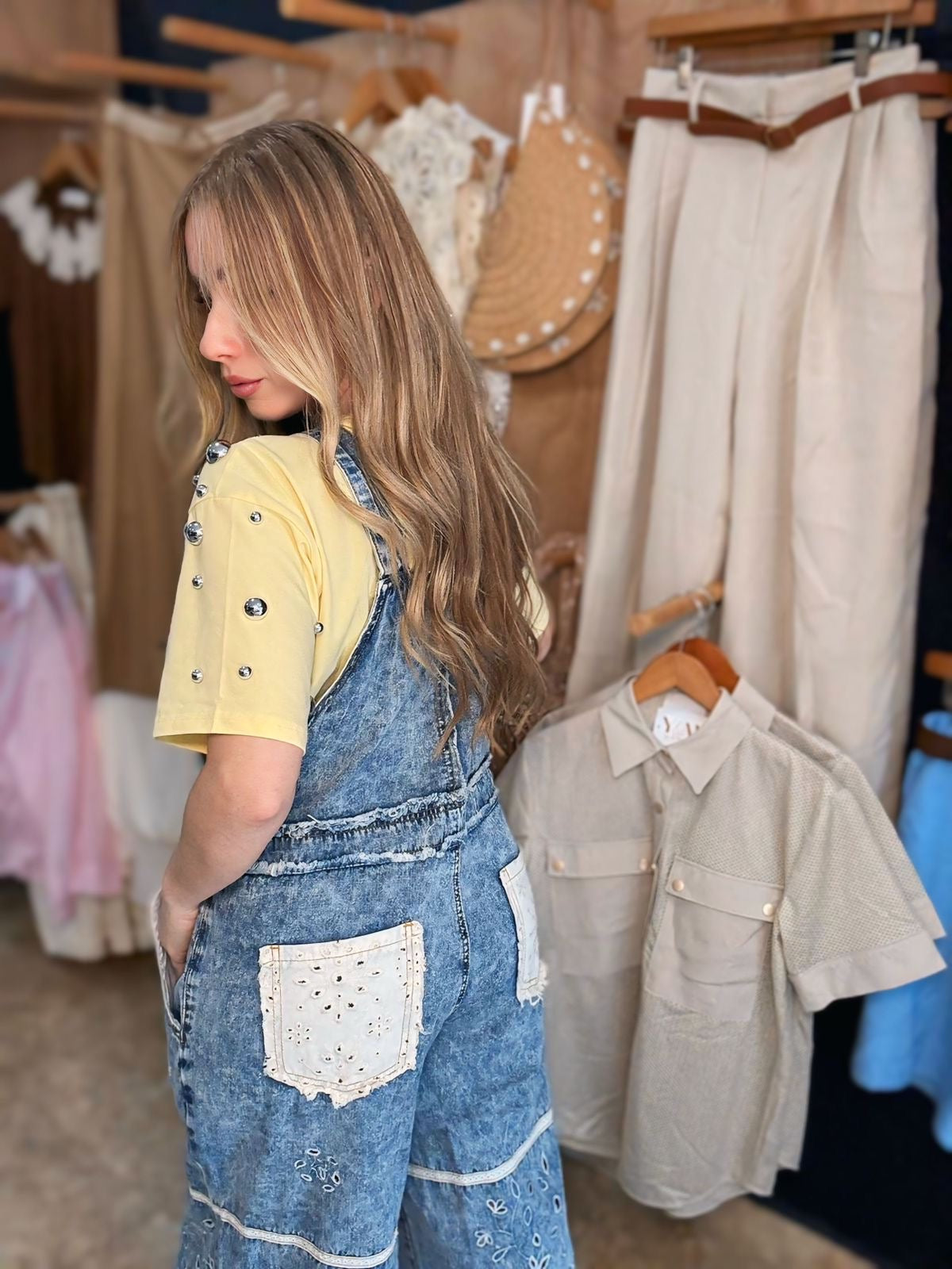 Exclusive Denim Boho Jumpsuit