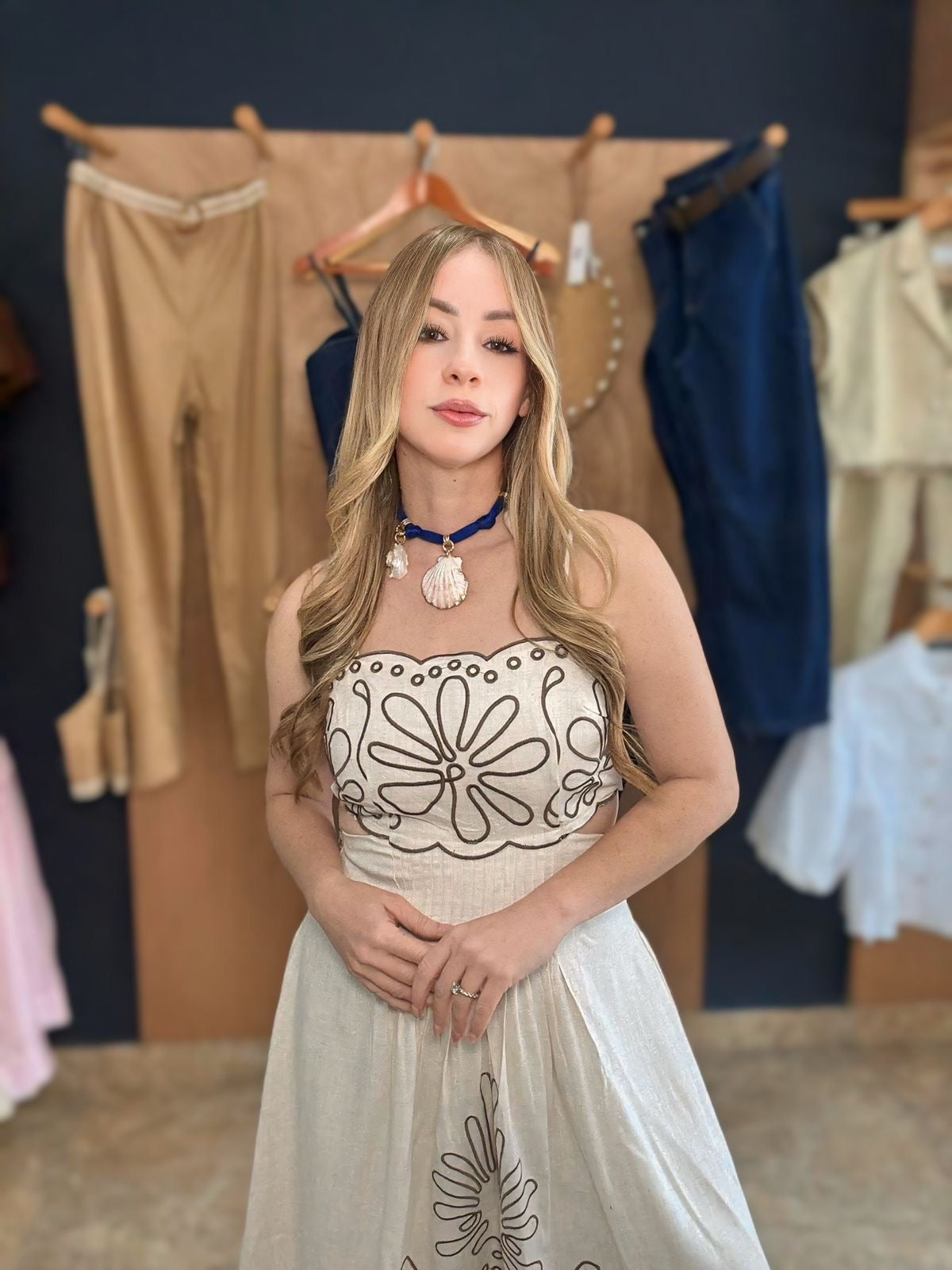 Linen middi Dress
