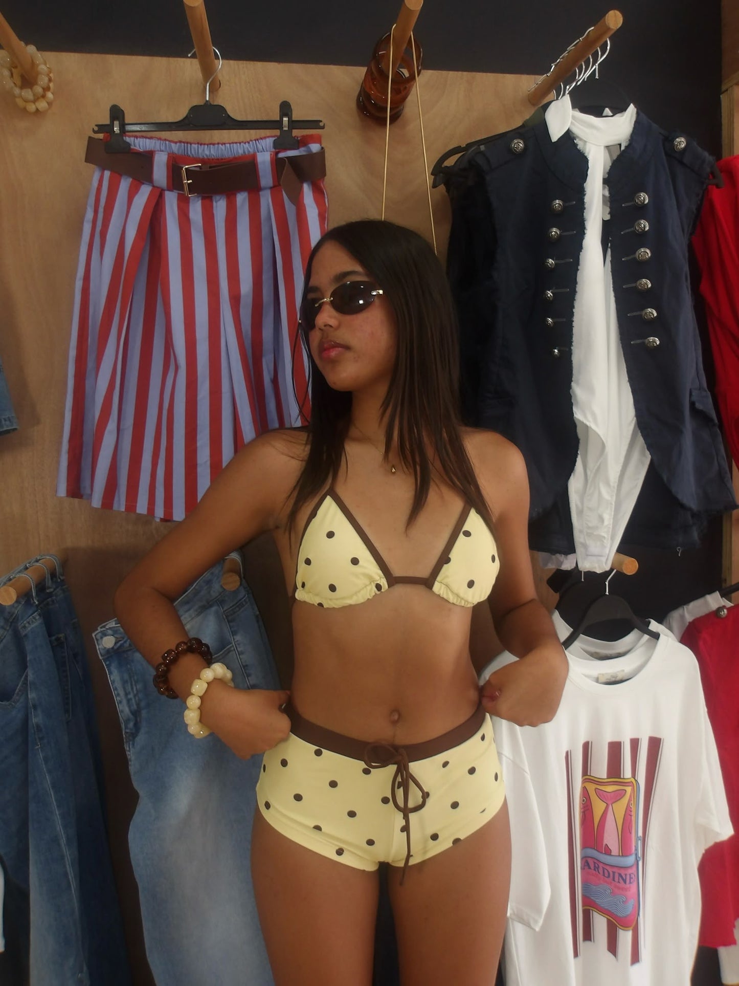 Polka Hot Pant Bikini