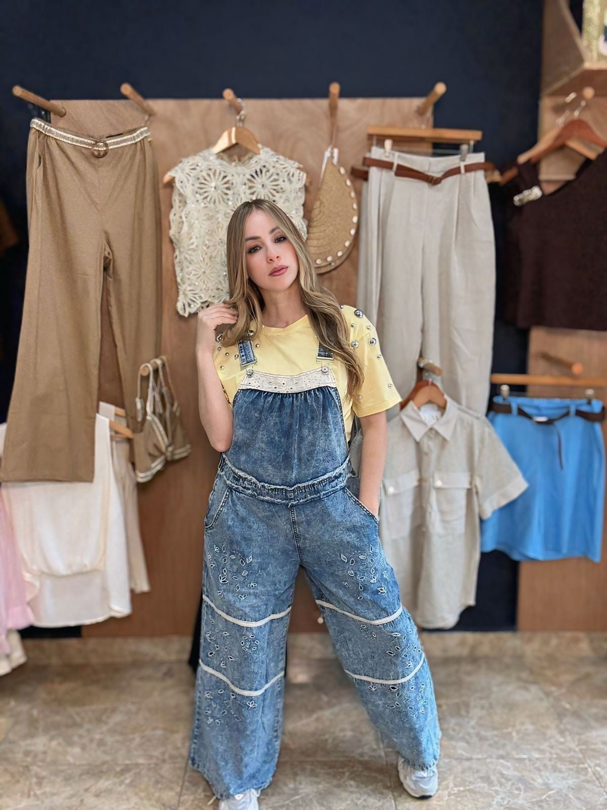 Exclusive Denim Boho Jumpsuit