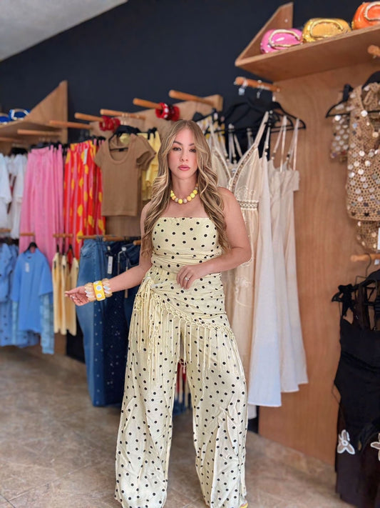 Butter Yellow  Polka Set