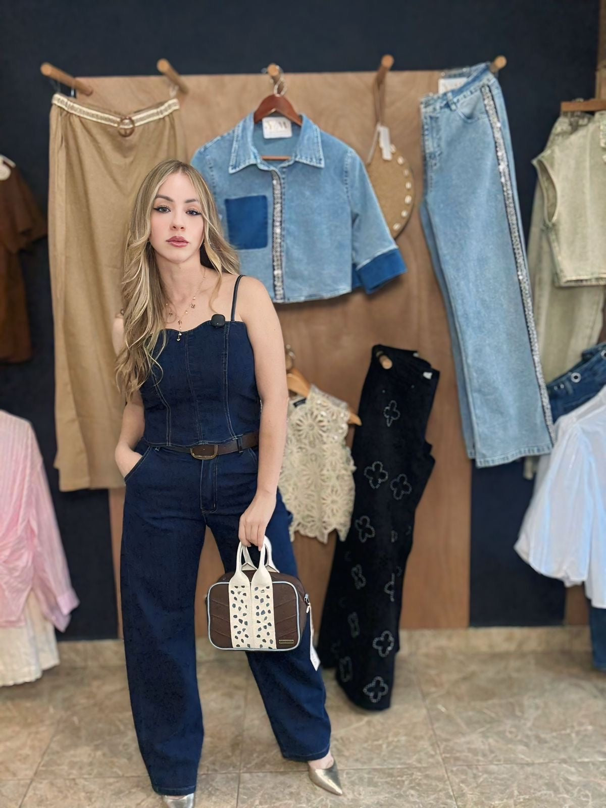 Denim stechy set (incluye correa)