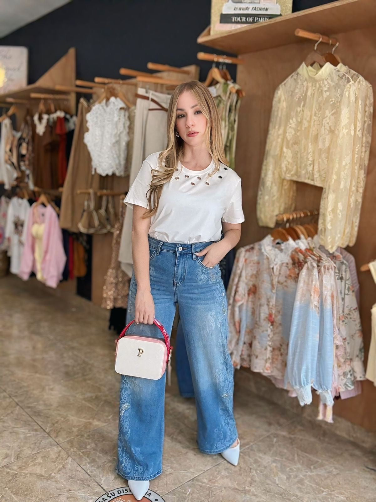 Wash silver jeans