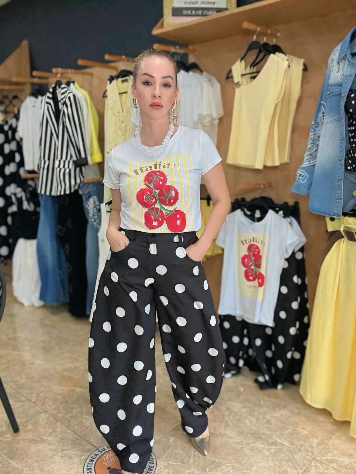 Polka Barrel Pant