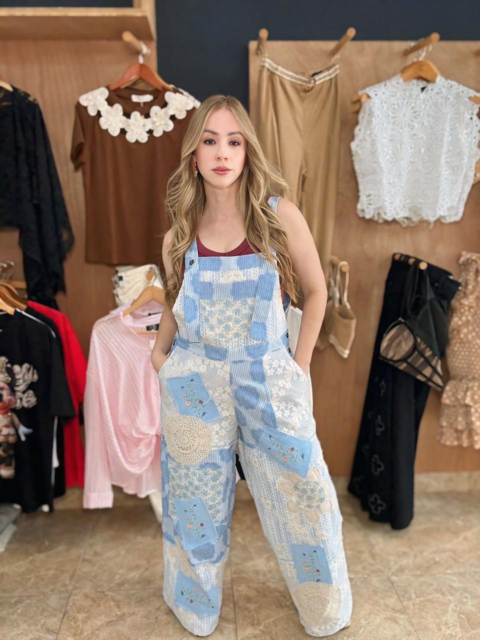 Boho denim Jumpsuit