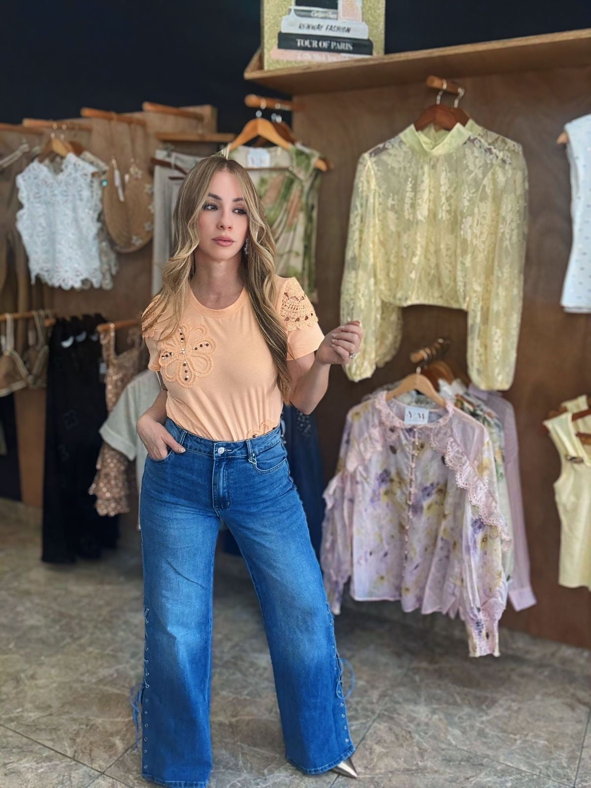 Strechy high waist jeans