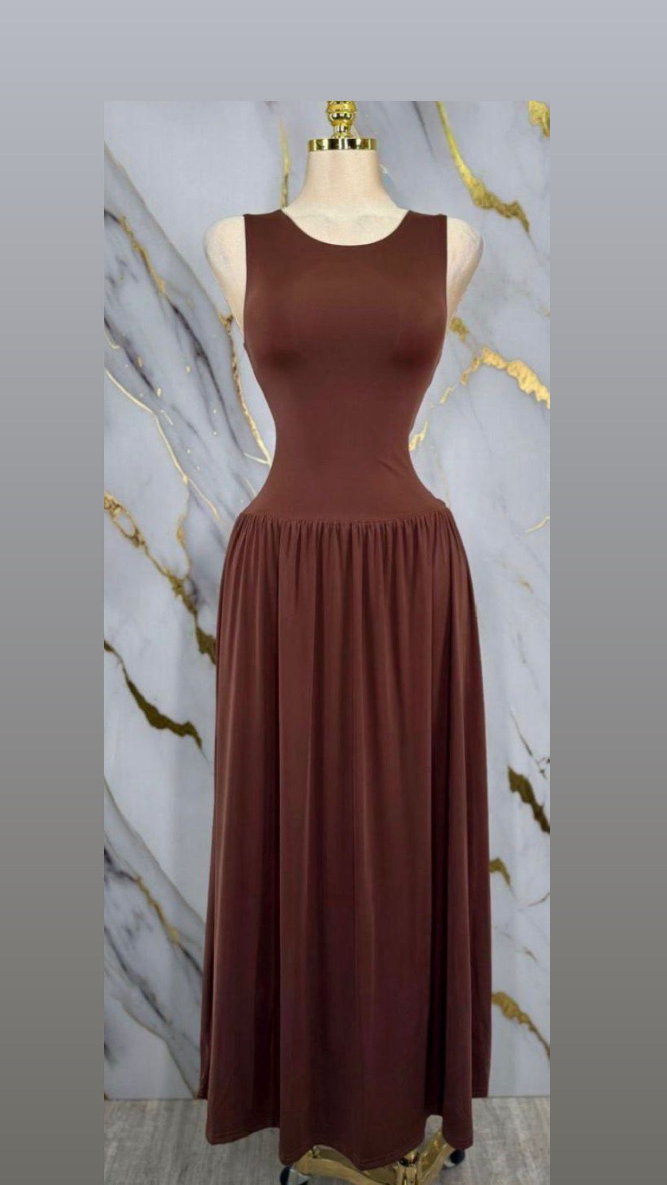 Brown maxi dress