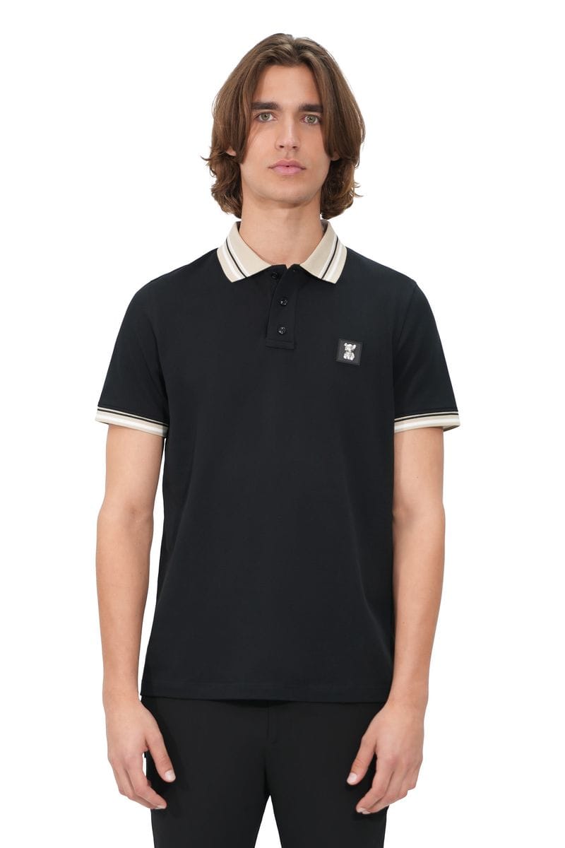 Messy Teddy Polo Negro y Beige