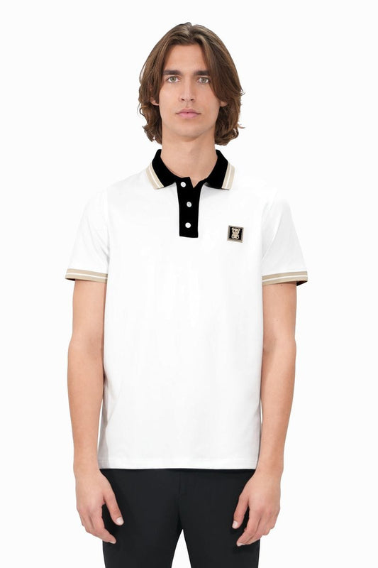 Messy Teddy Polo Blanco y Negro